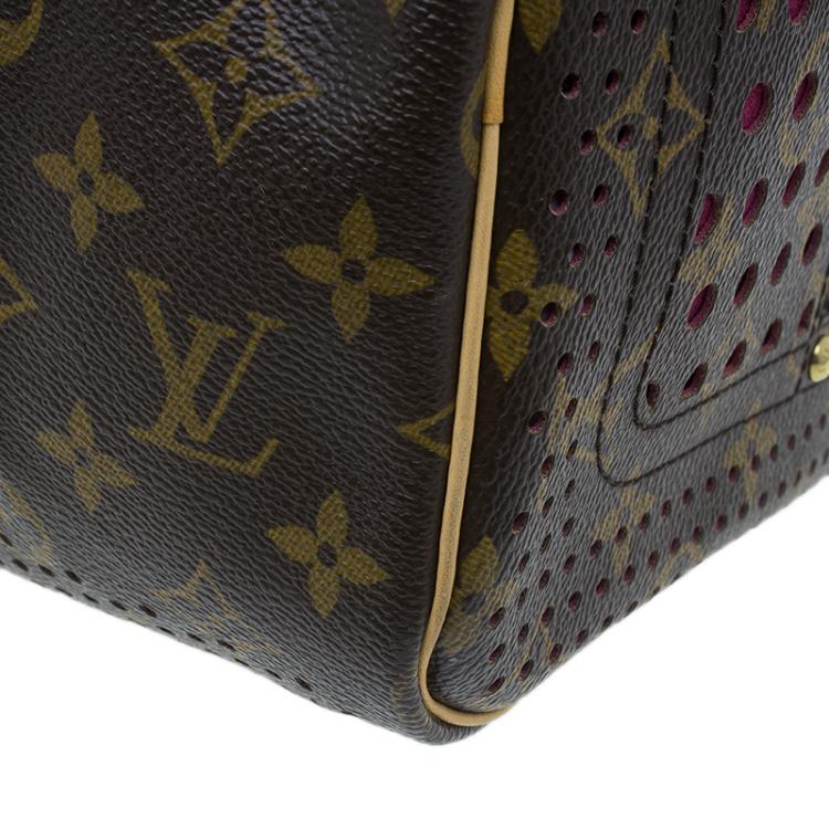 Pre Owned Louis Vuitton Fuchsia Perforated Monogram Canvas Limited Edition Speedy 30