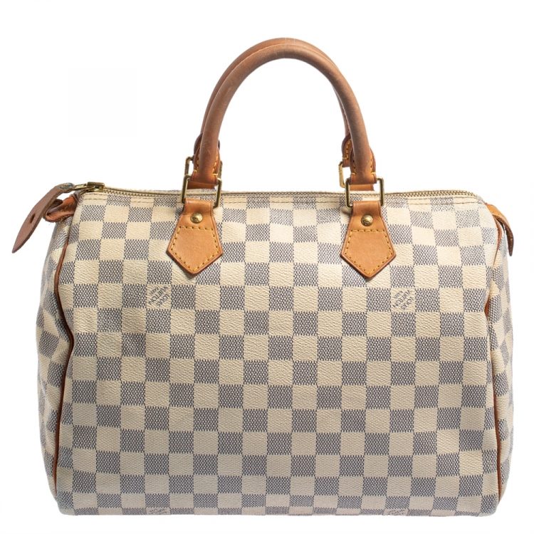 مملوكة مسبقًا Louis Vuitton Damier Azur Canvas Speedy 30 Bag