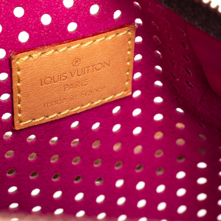 Pre Owned Louis Vuitton Fuchsia Monogram Perforated Canvas Limited Edition Speedy 30 Bag