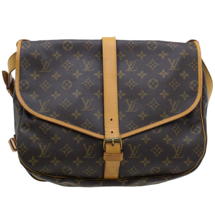 Pre Owned Louis Vuitton Monogram Canvas Saumur Messenger 35 Bag