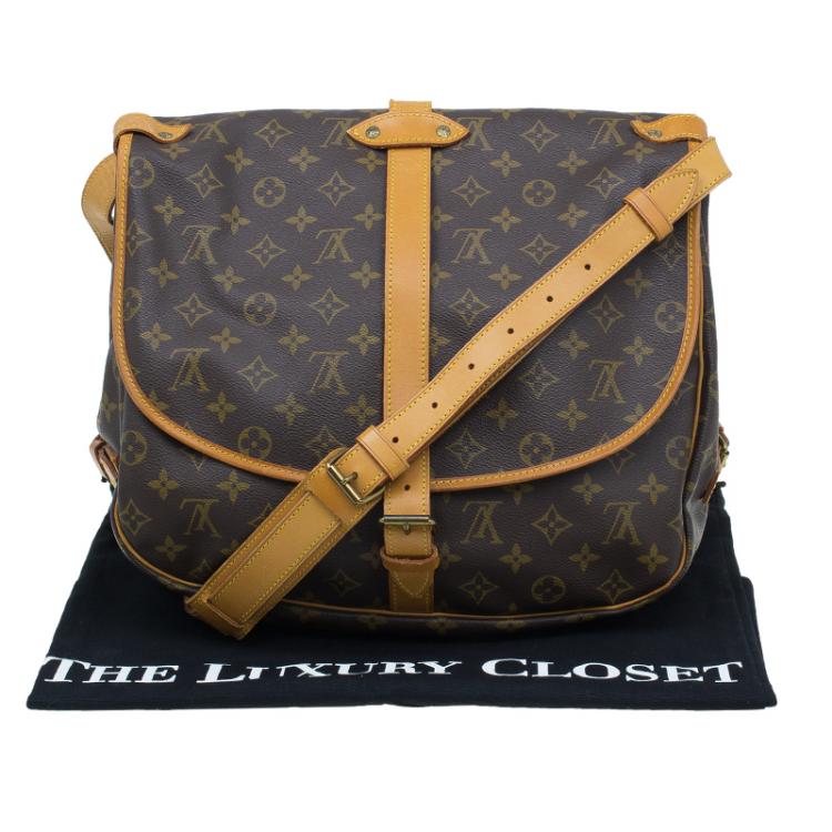 Pre Owned Louis Vuitton Monogram Canvas Saumur Messenger 35 Bag