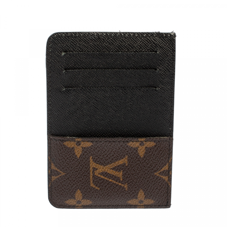 Pre Owned Louis Vuitton Monogram Macassar Canvas Neo Porte Cartes Card Holder