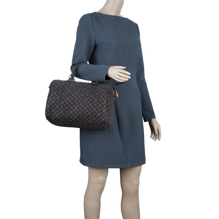 Pre Owned Louis Vuitton Monogram Canvas Mini Lin Speedy 30 Bag