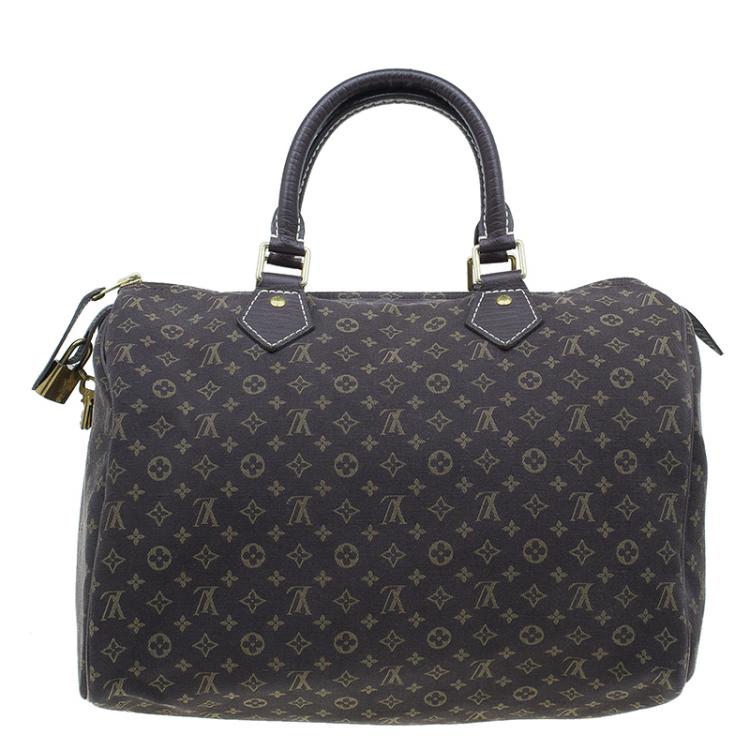 Pre Owned Louis Vuitton Monogram Canvas Mini Lin Speedy 30 Bag