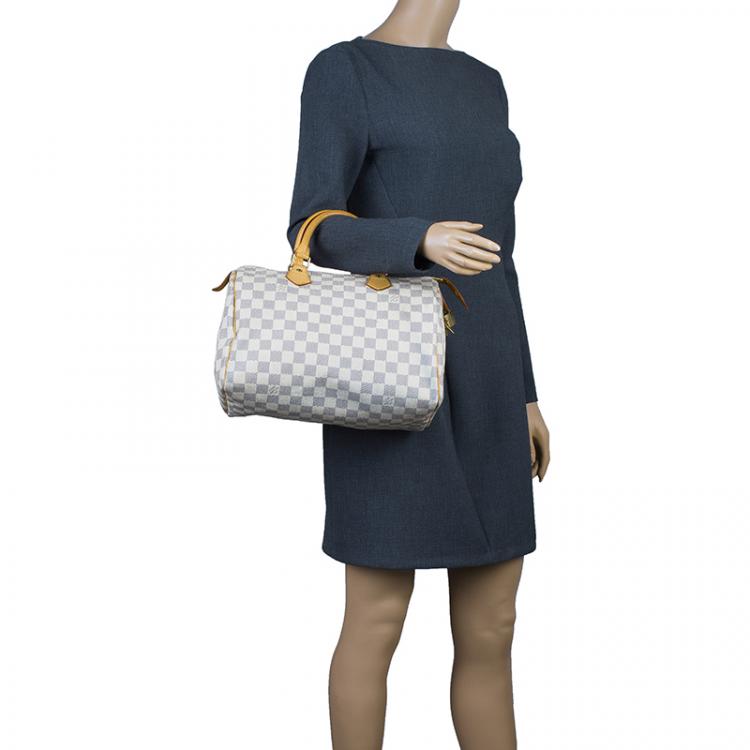 مملوكة مسبقًا Louis Vuitton Damier Azur Canvas Speedy 30 Bag