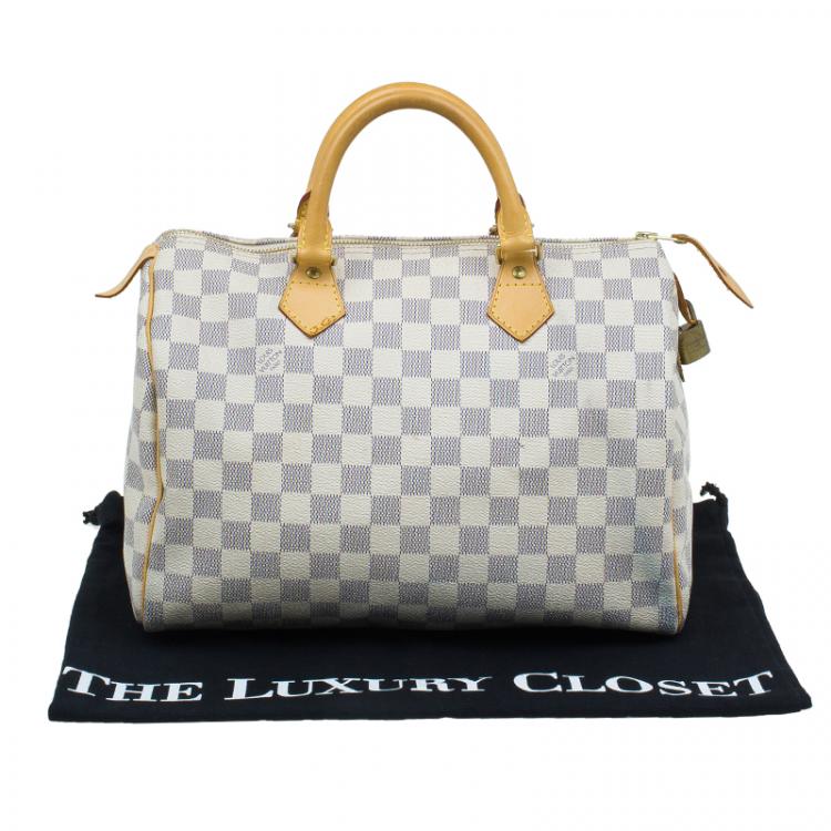 مملوكة مسبقًا Louis Vuitton Damier Azur Canvas Speedy 30 Bag