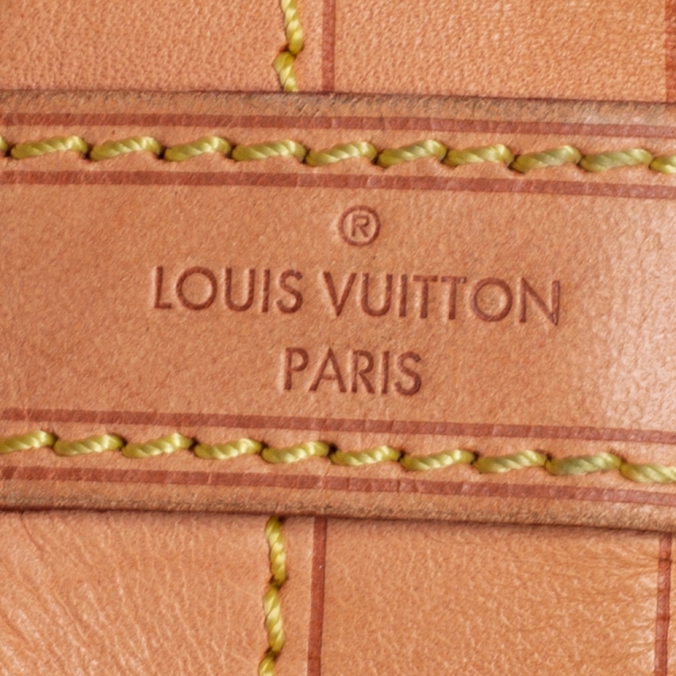 Pre Owned Louis Vuitton Brown/Tan Coated Canvas And Leather NOÉ Bucket Bag