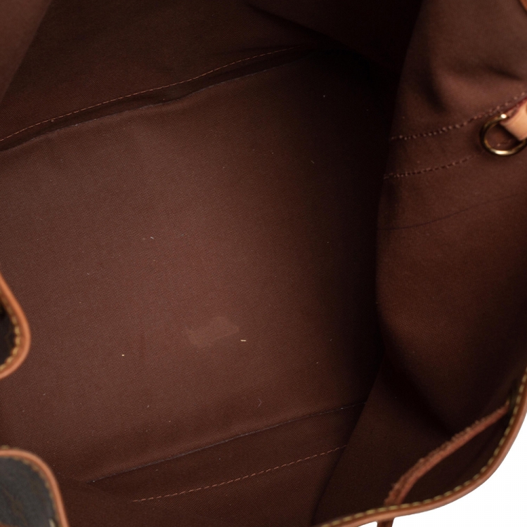 Pre Owned Louis Vuitton Brown/Tan Coated Canvas And Leather NOÉ Bucket Bag