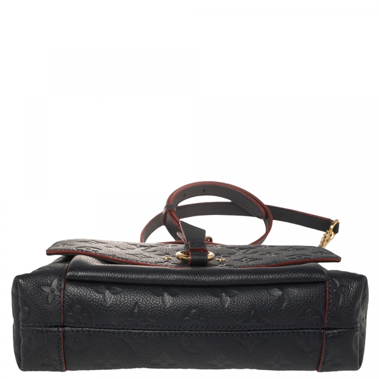 Pre Owned Louis Vuitton Marine Rouge Monogram Empreinte Leather Blanche BB Bag