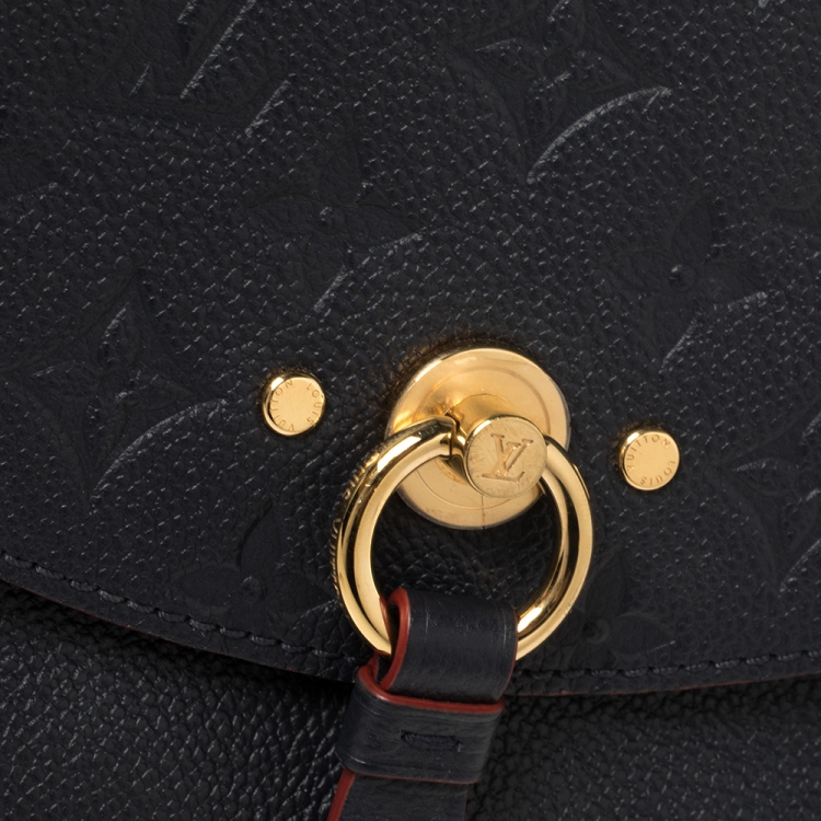 Pre Owned Louis Vuitton Marine Rouge Monogram Empreinte Leather Blanche BB Bag