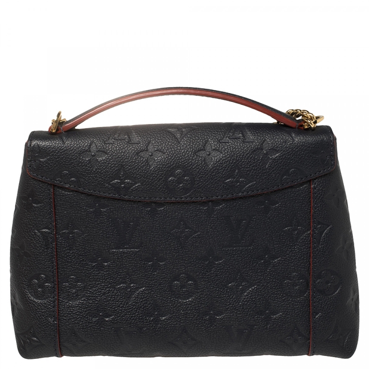 Pre Owned Louis Vuitton Marine Rouge Monogram Empreinte Leather Blanche BB Bag
