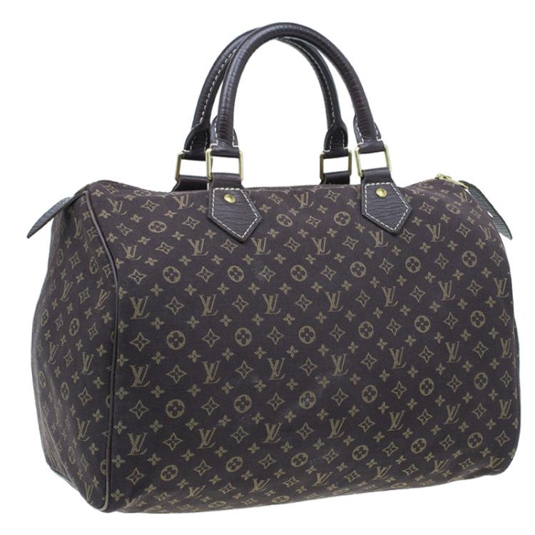 Pre Owned Louis Vuitton Monogram Canvas Mini Lin Speedy 30