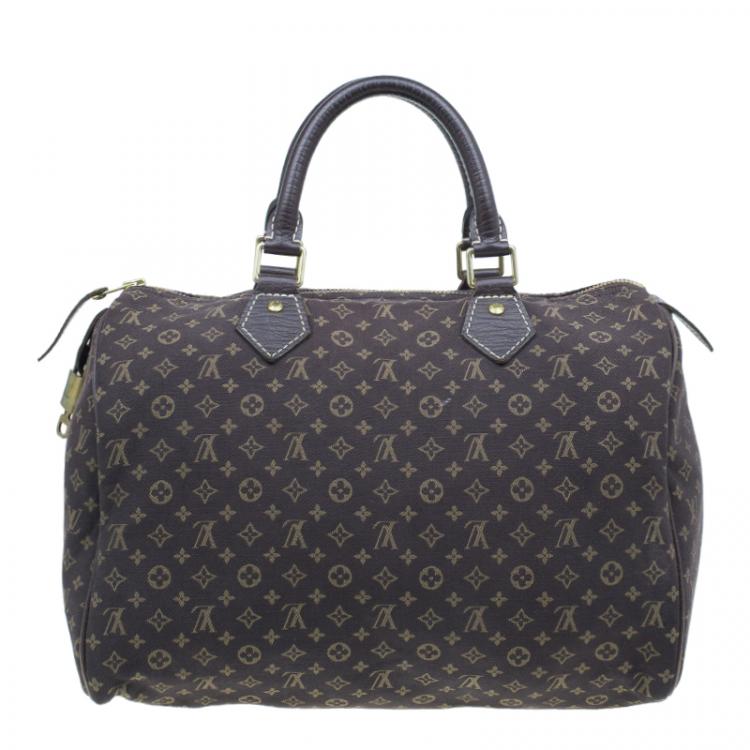 Pre Owned Louis Vuitton Monogram Canvas Mini Lin Speedy 30