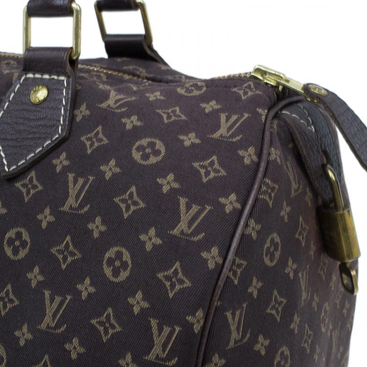 Pre Owned Louis Vuitton Monogram Canvas Mini Lin Speedy 30