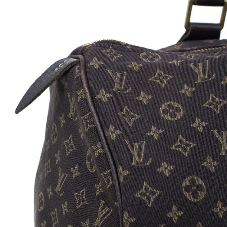 Pre Owned Louis Vuitton Monogram Canvas Mini Lin Speedy 30