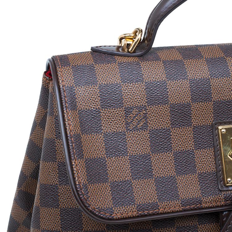 Pre Owned Louis Vuitton Damier Ebene Canvas Bergamo Satchel MM Bag