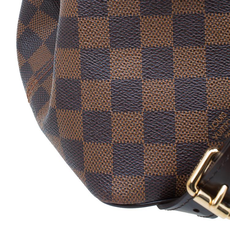 Pre Owned Louis Vuitton Damier Ebene Canvas Bergamo Satchel MM Bag