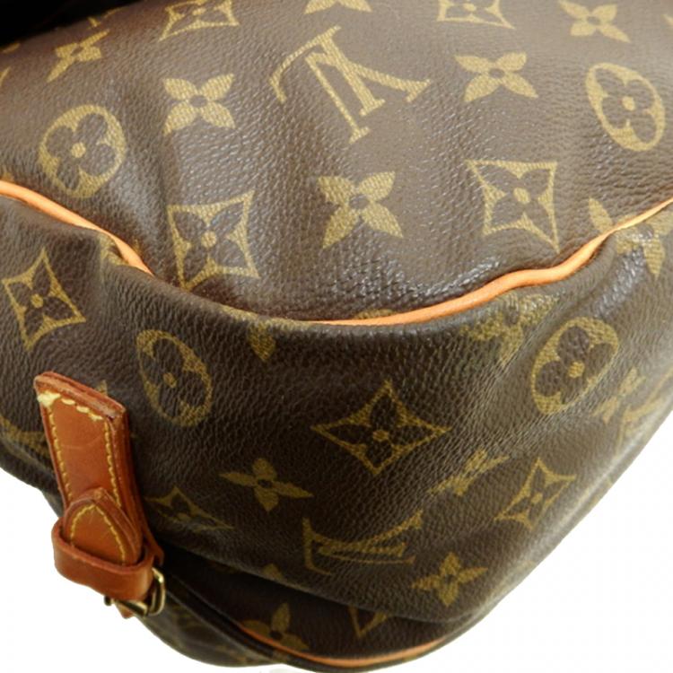 Pre Owned Louis Vuitton Monogram Canvas Messenger Saumur 35
