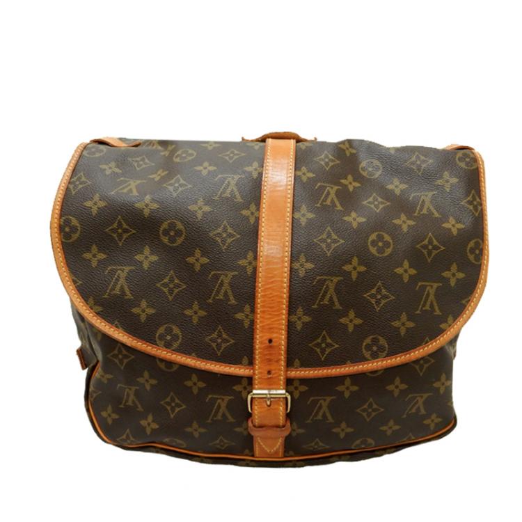 Pre Owned Louis Vuitton Monogram Canvas Messenger Saumur 35