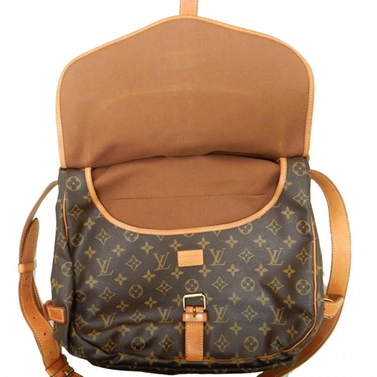 Pre Owned Louis Vuitton Monogram Canvas Messenger Saumur 35