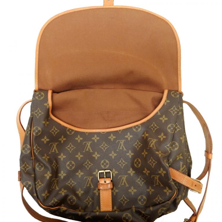 Pre Owned Louis Vuitton Monogram Canvas Messenger Saumur 35