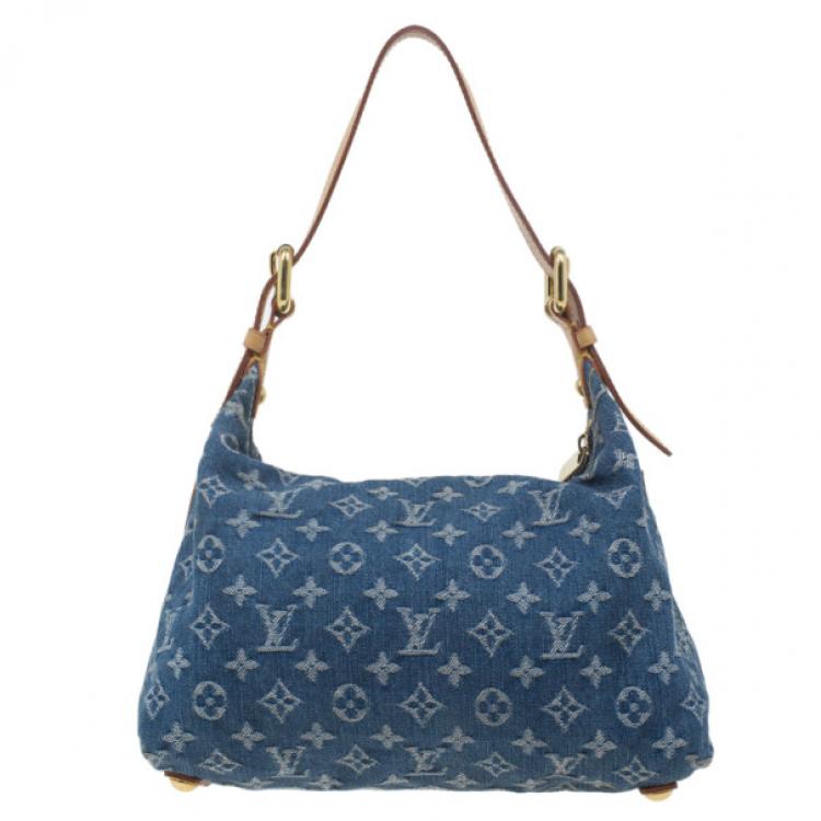 Pre Owned Louis Vuitton Denim Monogram Baggy PM