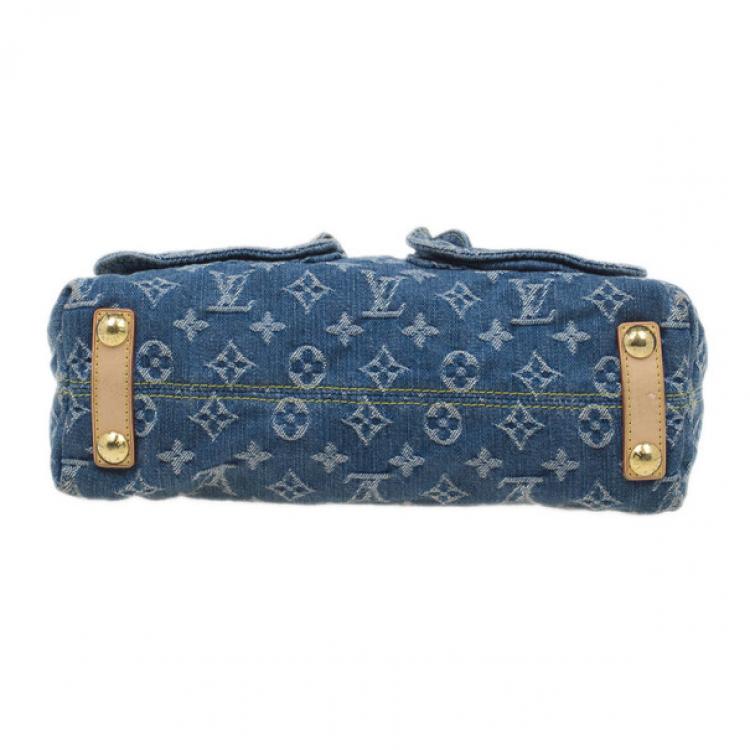 Pre Owned Louis Vuitton Denim Monogram Baggy PM