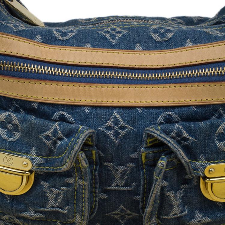 Pre Owned Louis Vuitton Denim Monogram Baggy PM