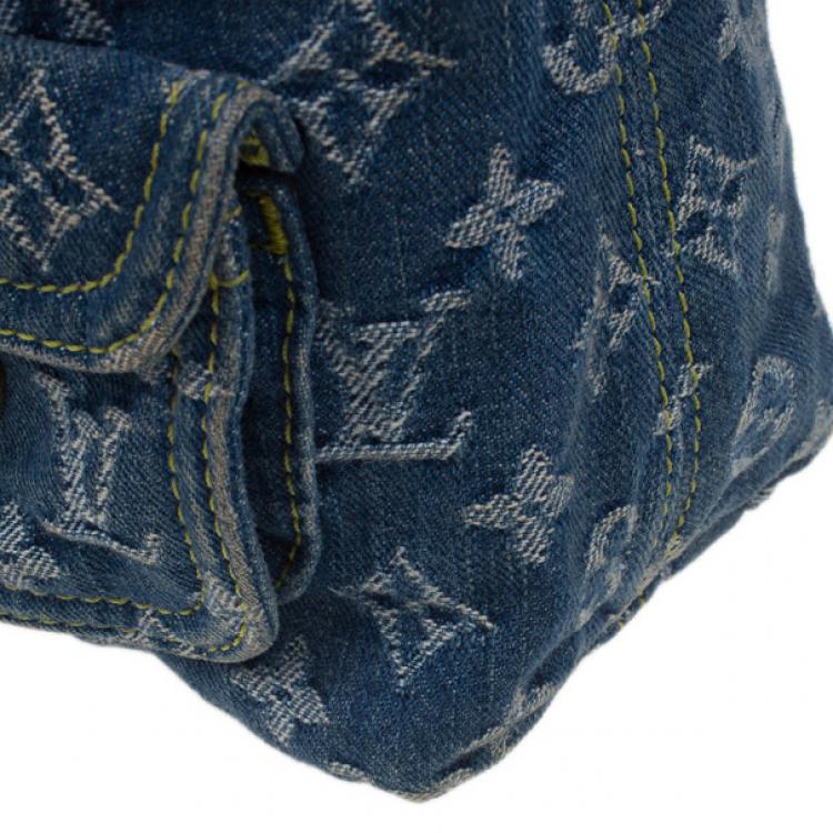 Pre Owned Louis Vuitton Denim Monogram Baggy PM
