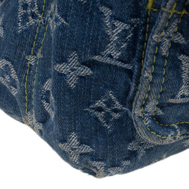 Pre Owned Louis Vuitton Denim Monogram Baggy PM