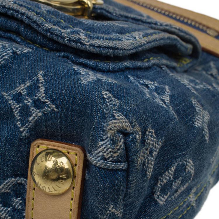 Pre Owned Louis Vuitton Denim Monogram Baggy PM