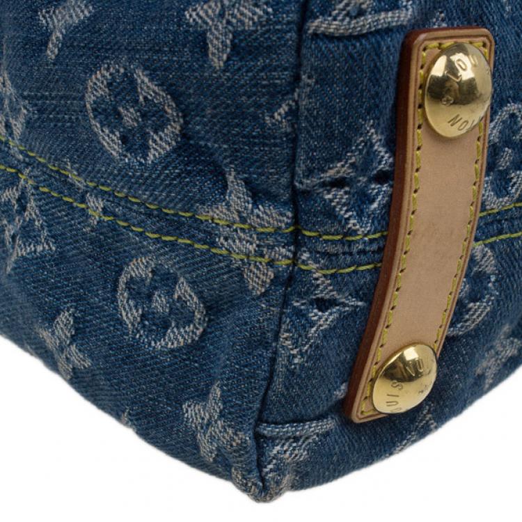 Pre Owned Louis Vuitton Denim Monogram Baggy PM