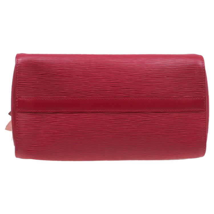 Pre Owned Louis Vuitton Red Epi Leather Speedy 25