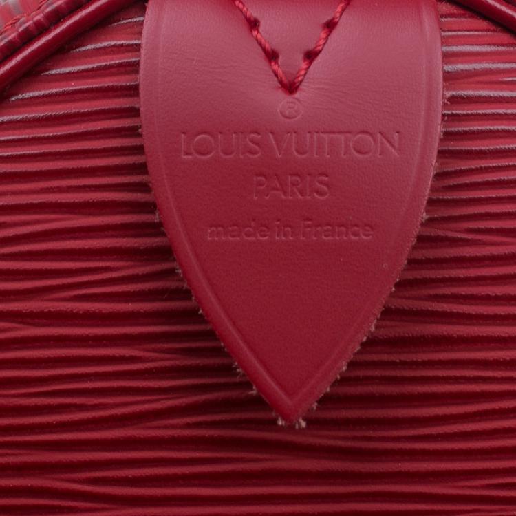 Pre Owned Louis Vuitton Red Epi Leather Speedy 25