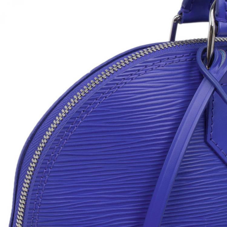 Pre Owned Louis Vuitton Purple Leather Epi Alma PM