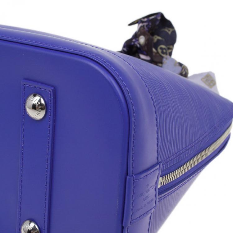 Pre Owned Louis Vuitton Purple Leather Epi Alma PM