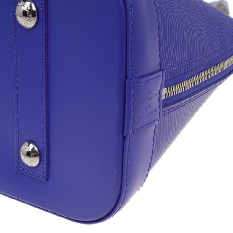 Pre Owned Louis Vuitton Purple Leather Epi Alma PM