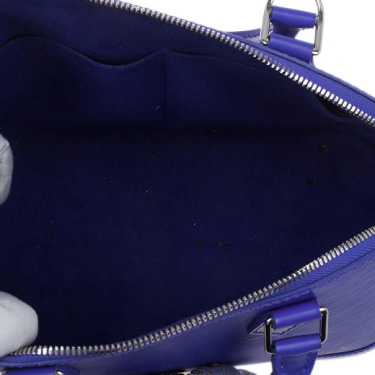 Pre Owned Louis Vuitton Purple Leather Epi Alma PM