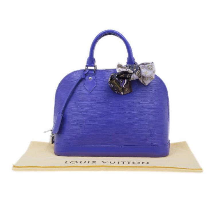 Pre Owned Louis Vuitton Purple Leather Epi Alma PM
