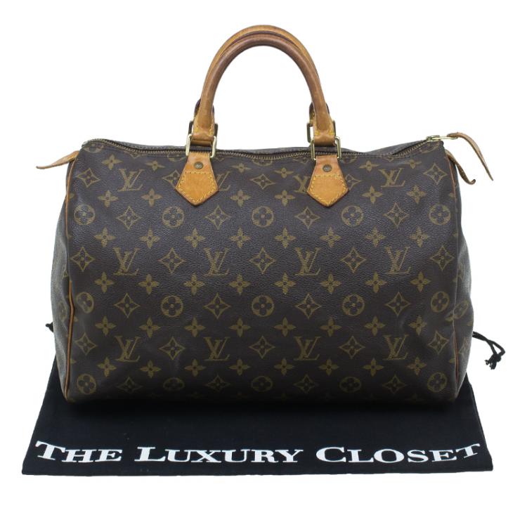 Pre Owned Louis Vuitton Monogram Canvas Speedy 35