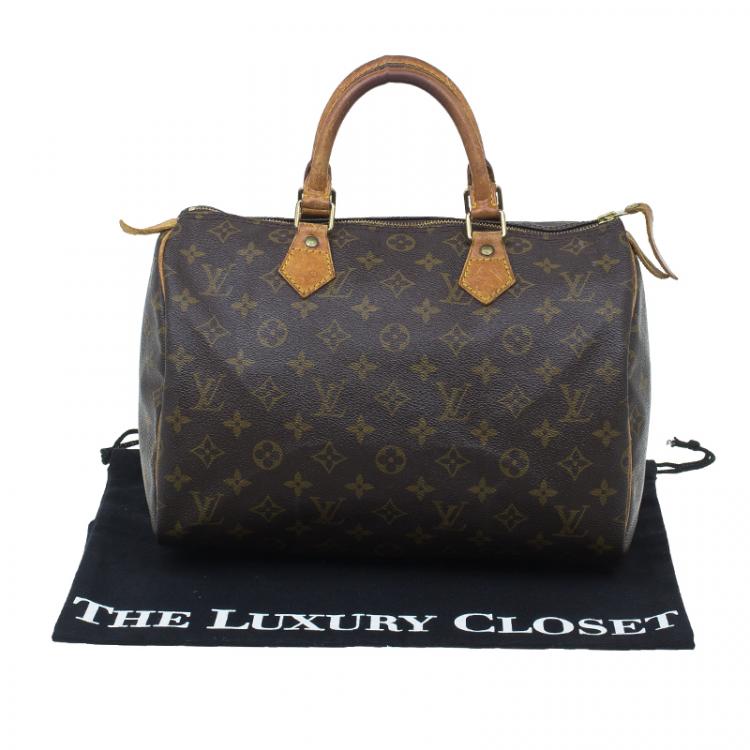 Pre Owned Louis Vuitton Monogram Canvas Speedy 30