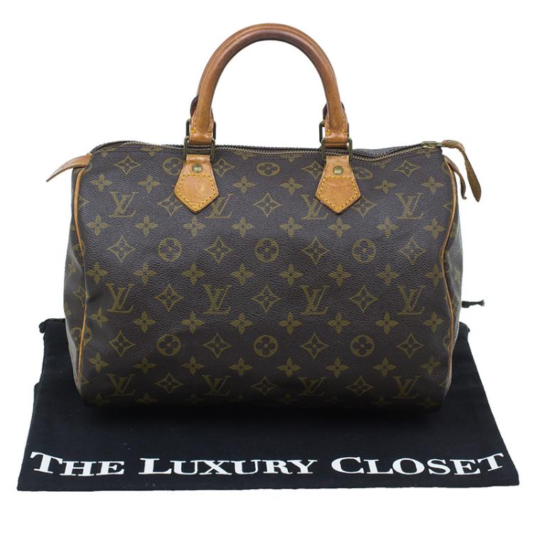 Pre Owned Louis Vuitton Monogram Canvas Speedy 30