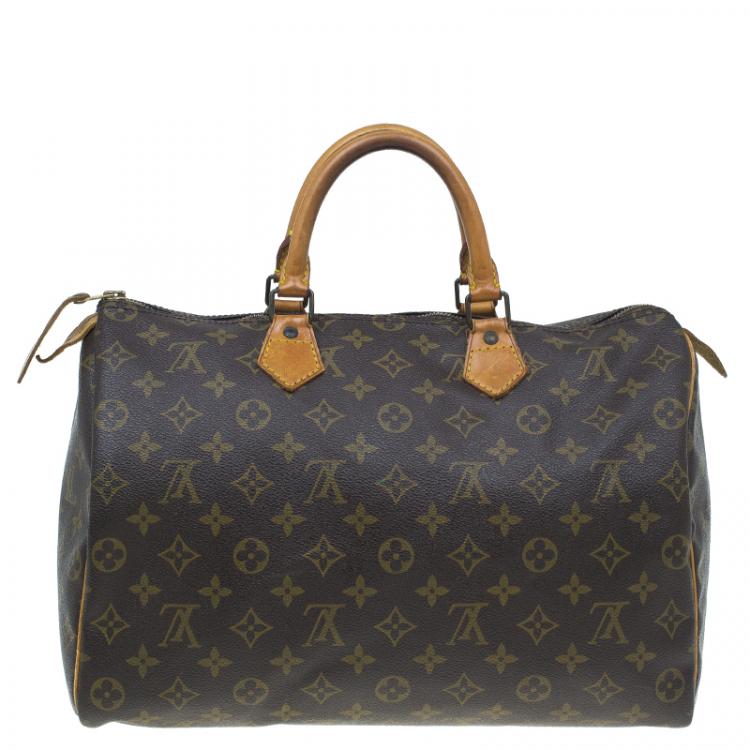 Pre Owned Louis Vuitton Monogram Canvas Speedy 35