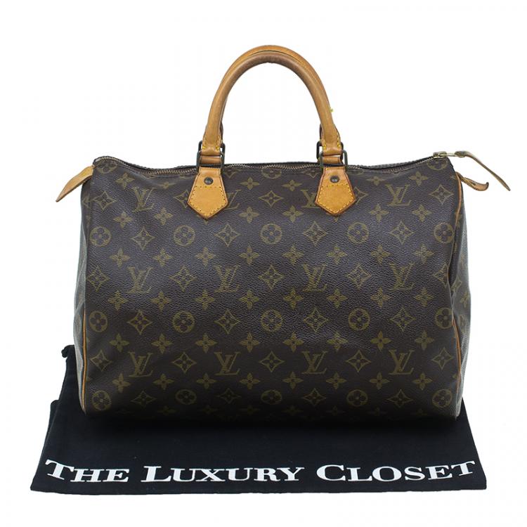 Pre Owned Louis Vuitton Monogram Canvas Speedy 35
