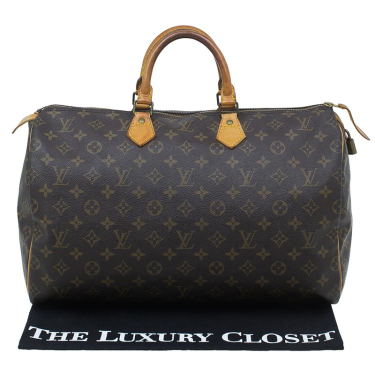 Pre Owned Louis Vuitton Monogram Canvas Speedy 40