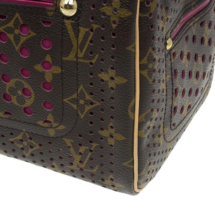 Pre Owned Louis Vuitton Fuchsia Monogram Perforated Canvas Limited Edition Speedy 30 Bag
