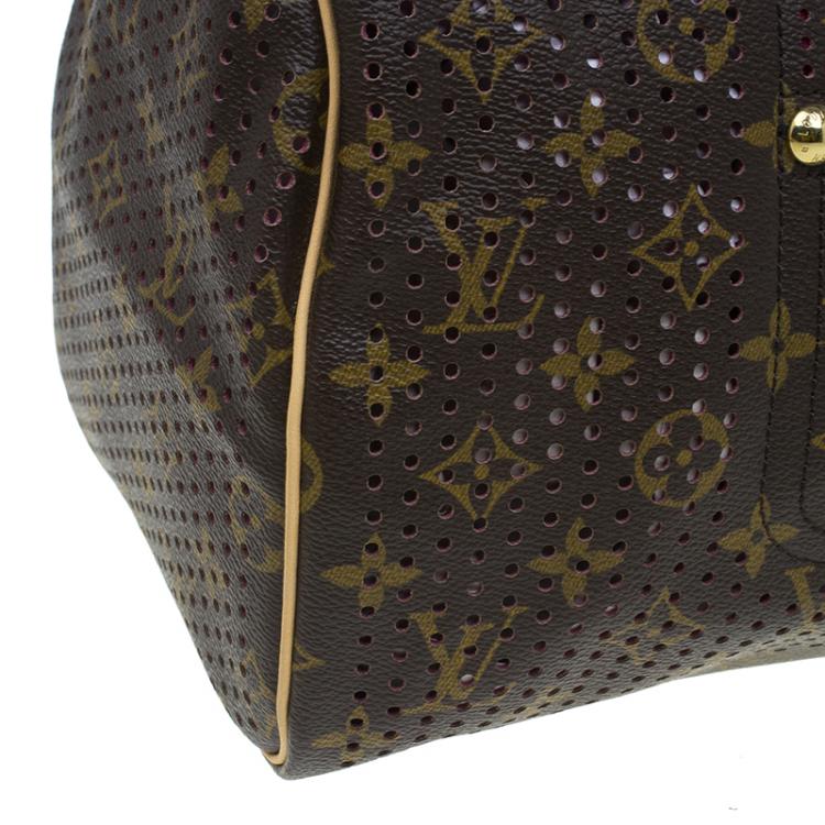 Pre Owned Louis Vuitton Fuchsia Monogram Perforated Canvas Limited Edition Speedy 30 Bag