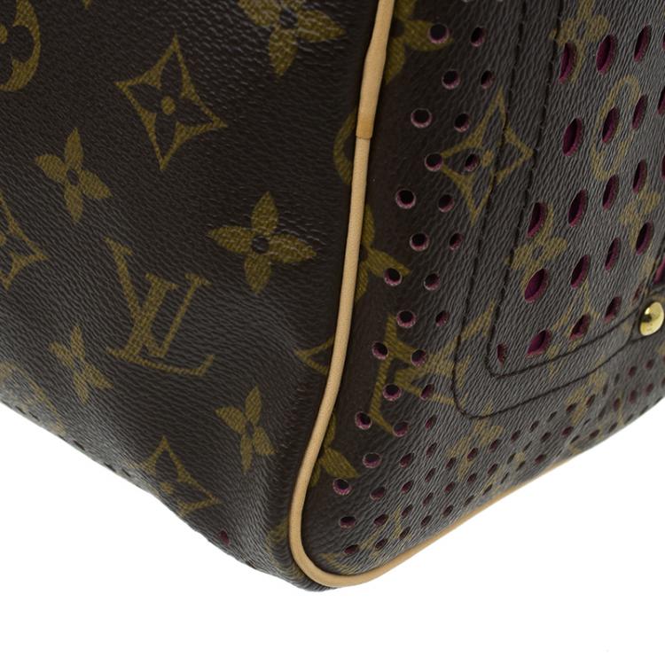 Pre Owned Louis Vuitton Fuchsia Monogram Perforated Canvas Limited Edition Speedy 30 Bag