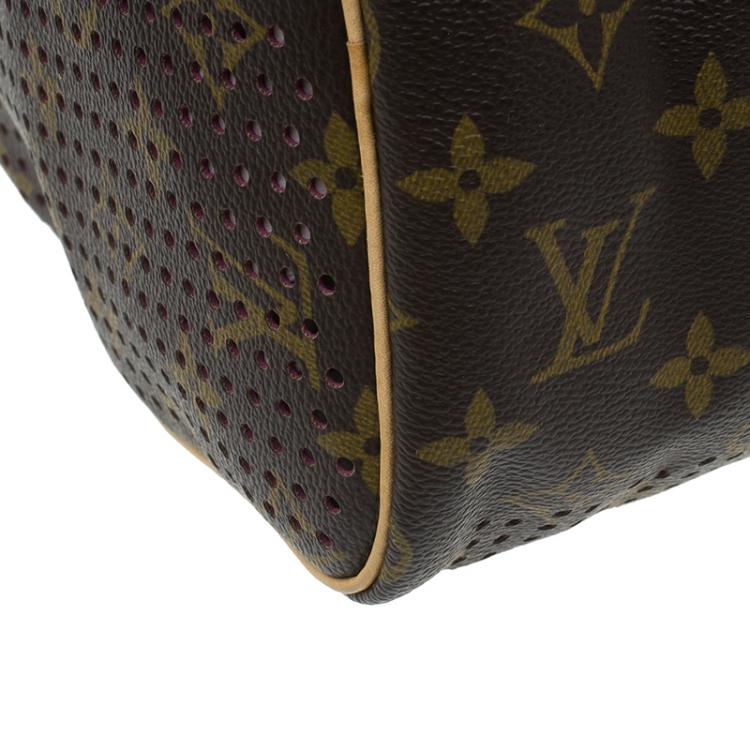Pre Owned Louis Vuitton Fuchsia Monogram Perforated Canvas Limited Edition Speedy 30 Bag
