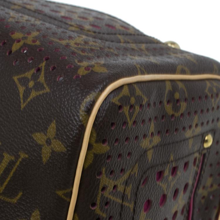Pre Owned Louis Vuitton Fuchsia Monogram Perforated Canvas Limited Edition Speedy 30 Bag